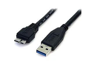 50cm zwarte SuperSpeed USB 3.0-kabel A naar micro B M/M - 1