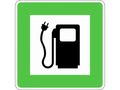 Wandbord,Elektrische Tankinstallatie,Aluminium,Groen/Wit/Zwart