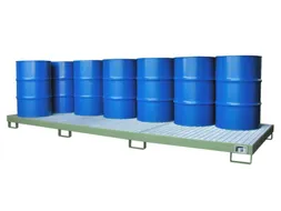 opvangbak,v. 12x200l vat,opvangvol. 335l,HxBxD 200x3880x1300mm