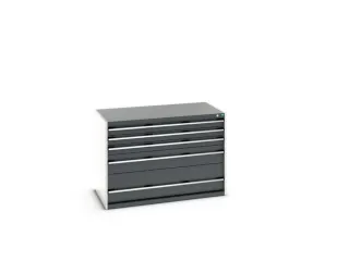 ladekast 900x1300x750mm 5laden zware lasten RAL7035 front RAL7016 - 7