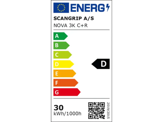 acculamp,behuizing gegoten aluminium,1 LED,3000lumen,draaggreep