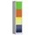 Lockerkast 1800x415x500mm 1x4 vakken cilinderslot, multicolor