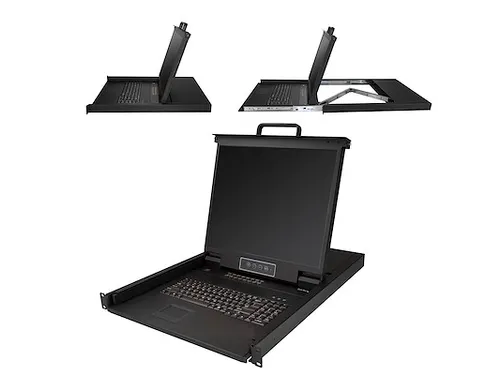 16-poorts KVM rack console met 19 inch LCD scherm 1U LCD KVM console