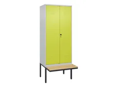 armoire vestiaire noir et blanc HxlxP 2120x800x815mm 2compart.