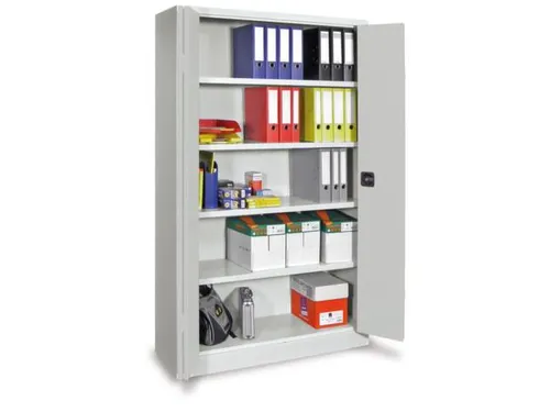 Ruime Vouwdeurkast 1950x1200x500mm 4legborden Ral7035 Front Ral7035