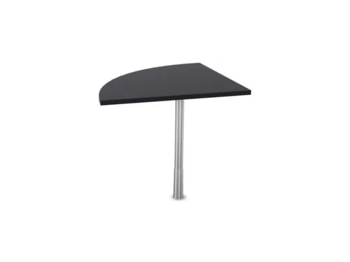 koppelelement voor bureau,90 °,HxBxD 720-840x800x800mm,rond,CC-zwart