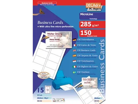 Decadry Visitekaarten MicroLine 85x54 mm