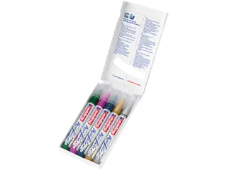 Acrylmarker edding e-5100 medium set van 5 kleuren metallic - 3