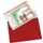 zichtpaneel,DIN A4,liggend,rood,achterzijde magnetisch