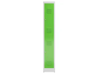 Dubbeldekse garderobekast 1800x310x500mm 2vak B300mm RAL7035 RAL6018 - 2