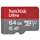 Geheugenkaart Sandisk MicroSDXC Ultra 64GB (140mb/s C10 - SDA UHS-I)