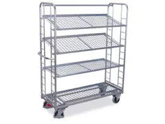 Bijzetwagen Verzinkt 250kg H 1811mm 1320x537mm 4 Etages Draadgaas