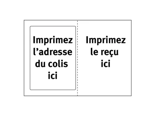 Labeletiket Avery Stick & Go Block-out 120x164mm Wit Doos 100 stuks