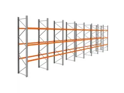 palletstelling,basis+7xaanbouw,HxBxD 3990x15500x1100mm,vakl. 3000kg