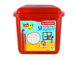 Kleurpotlood STABILO 882 woody 3-in-1 incl. 3 slijpers 38 stuks assort
