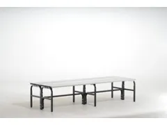banc double HxL 450x1500mm barres alu RAL7016