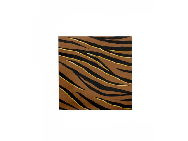 Feest servetten Papier Tiger Safari 16x16cm 8 stuks