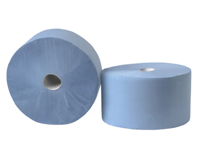 Poetsrol verlijmd blauw 2-laags 2 rol 360m