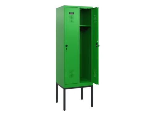 schoollocker,HxBxD 1950x600x500mm,2vak,vak B 300mm,draaigrendel