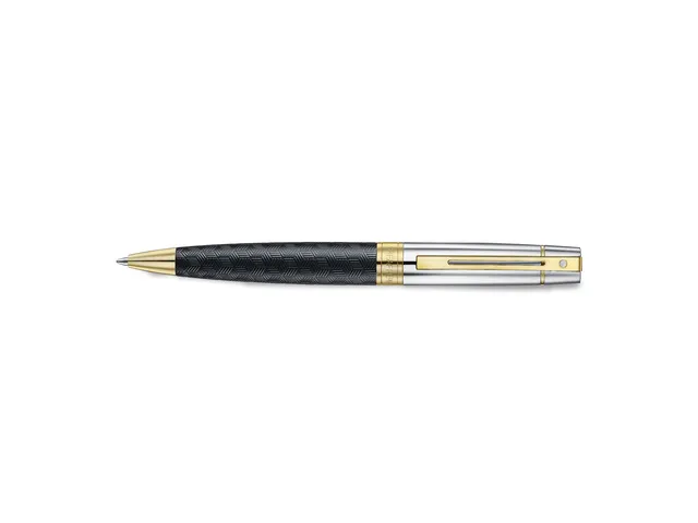 Balpen Sheaffer 300 E9347 Engraved matt black shiny chrome cap