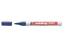 Viltstift edding 751 lakmarker rond blauw 1-2mm