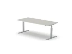 Elektrisch ihv bureau,HxBxD 650-1310x2000x900mm,blad lichtgrijs