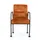 Vergaderstoel Albany Cognac Velours Zwart 4-poots frame