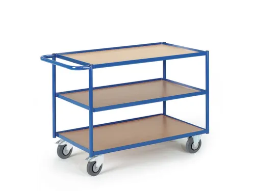 tafelwagen,draagverm. 250kg,3etage(s),laadvl. LxB 790x490mm,houtetage
