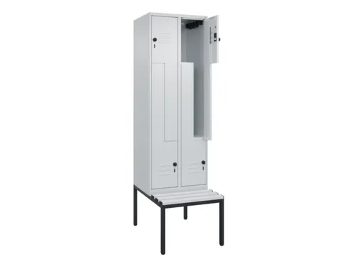 Z-garderobekast,HxBxD 2120x600x815mm,2vak,vak B 300mm,draaigrendel