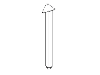 Onderstel,V. Bureau,Staal,Aluminium-Zilver,Vierkantbuis - 1