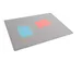 Sous-main bords arrondis PP avec rabat transparent 530x400mm gris