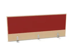 opzetpaneel,v. bureau,aanbouw achter,B 1400mm,NE-esdoorn,BN4011-rood