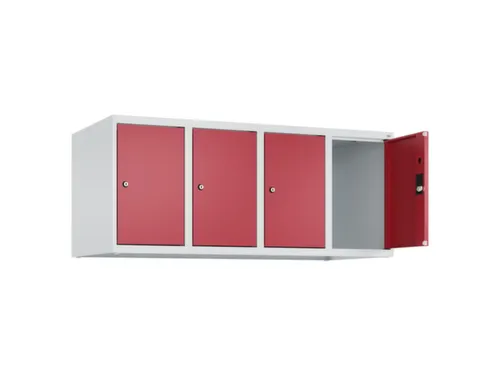 opzetkast,v. locker,4vak.,vak B 300mm,HxBxD 500x1200x500mm,vleugeldeur