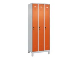 locker,HxBxD 1950x750x500mm,3vak,vak B 250mm,draaigrendel,voeten