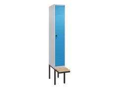 locker met bank,HxBxD 2120x300x815mm,1vak,vak B 300mm,draaigrendel