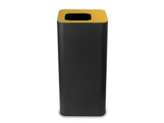 afvalbak,100l,HxBxD 800x385x385mm,romp staal zwart - 3