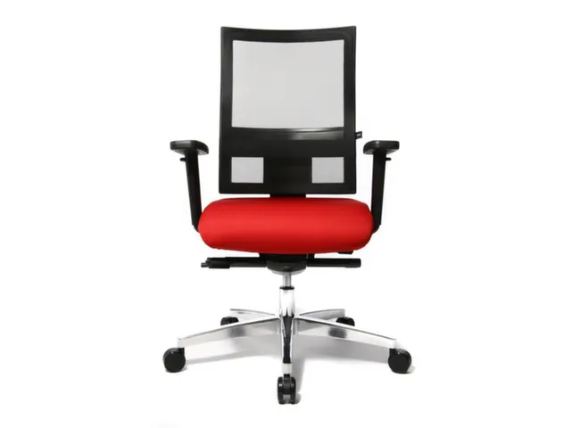 Bureaustoel Sitness 60 Netrug Zwart Rood