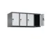 opzetkast,v. locker,4vak.,vak B 300mm,HxBxD 500x1200x500mm