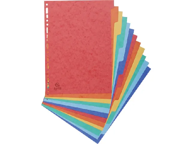 Tabbladen Exacompta A4 225x297mm 11-gaats 12-delig glanskarton