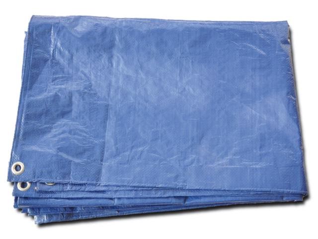 Bâche de protection tissu 170g/m² plastique 4x5m bleu