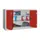 Ruime Vouwdeurkast 1000x1500x400mm 2legborden Ral7035 Front Ral3000