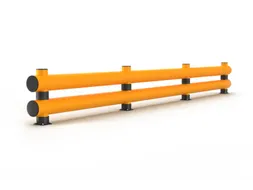 Aanrijdbeveiligingsbarrière Dubbele Plank V. Binnen/Buiten 690x6000mm