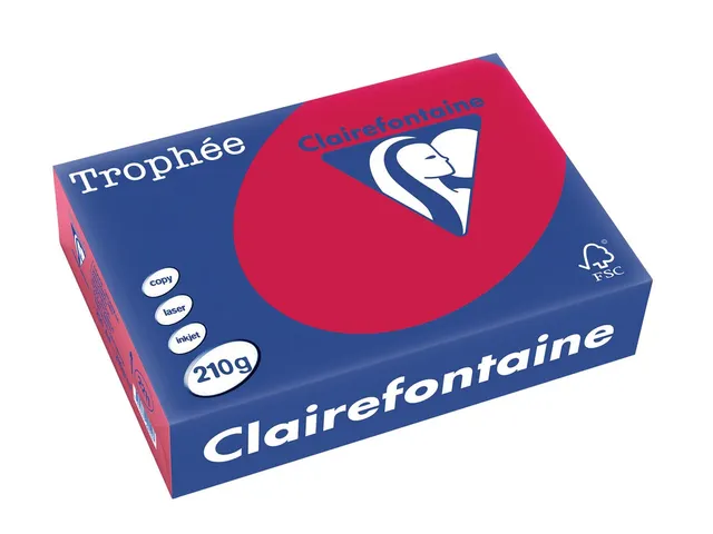 Trophée Intens gekleurd papier A4 210 gram 250vel Kersenrood