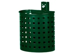 Afvalbak V. Staalplaat 20 Liter Open Uitvoering M. Wandhouder Mosgroen