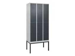 dubbeldekse locker,HxBxD 2120x900x500mm,3x2vak.,vak B 300mm,cil.-slot