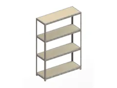 Breedvakstelling 2470x1700x600mm Vaklast 500kg 4 Houten Legborden