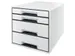 Ladenbox Leitz WOW Cube 4 laden wit/zwart