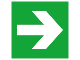 borden voor vluchtroutesignalering,Pijl,pijl rechts/links,wandbord - 1
