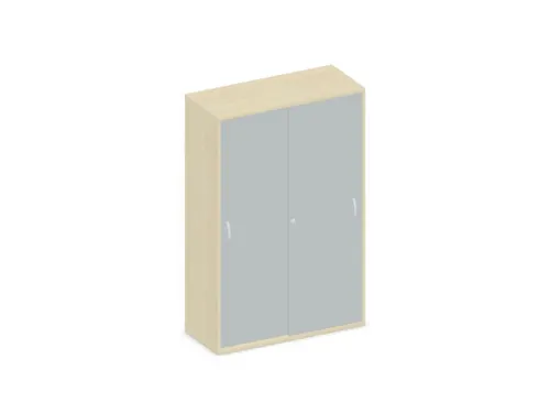 Schuifdeurkast 1540x1000x430mm Romp Esdoorn Decor Front Lichtgrijs