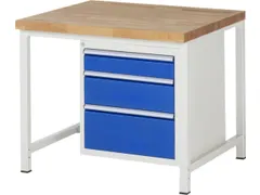 werkbank,HxBxD 840-1040x1000x900mm,beukblad,draagverm. 1250kg,4voeten